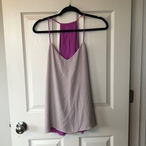 Express - Reversible Tank Top/ Cami - Fuschia/ Pale Pink
